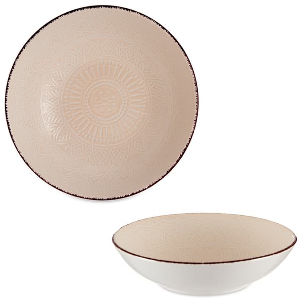 Djup tallrik 20 cm MANDALA beige