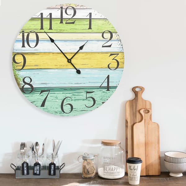 vidaXL Seinäkello, monivärinen, 60 cm, MDF