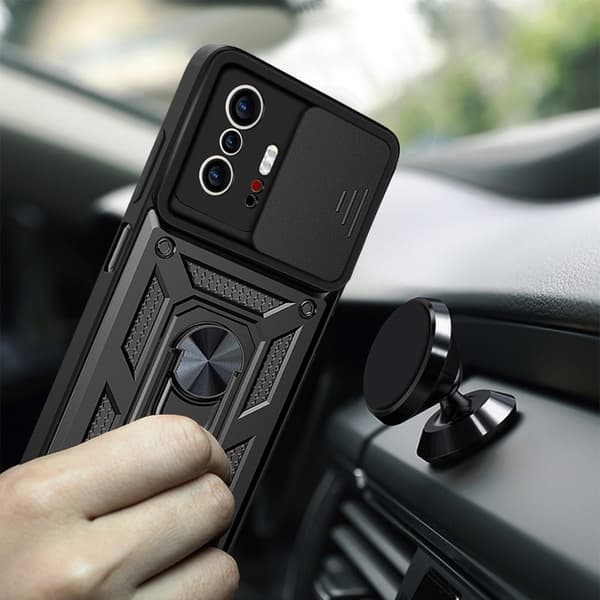 Etui til Xiaomi 11T / 11T Pro, Camshield Slide, sort