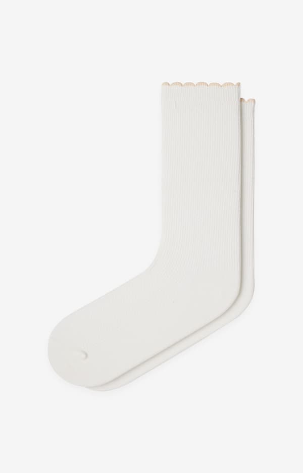 Ribbade strumpor med volanger 42-43