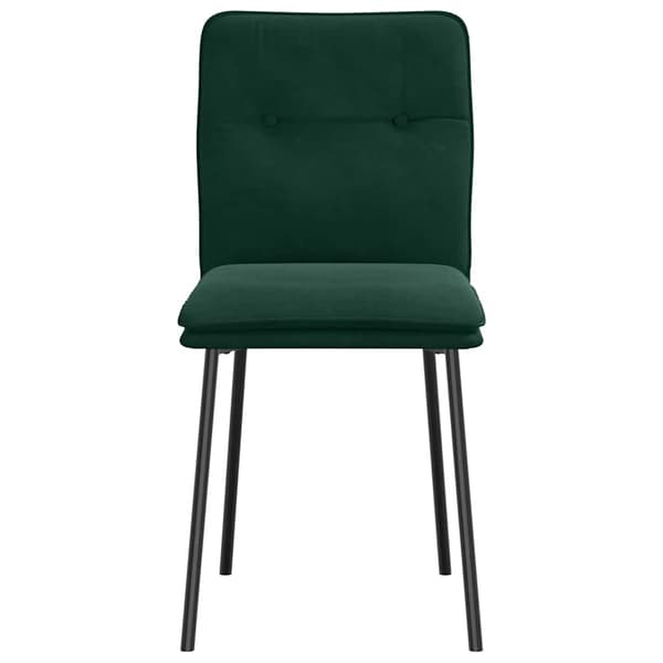 vidaXL Matstolar, set om 2, mörkgrön, klädd i sammet