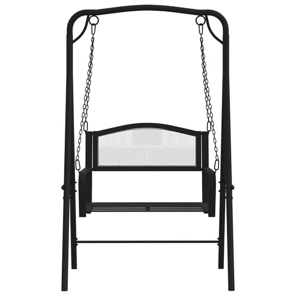 vidaXL havegynge, 124 cm, sort, stål