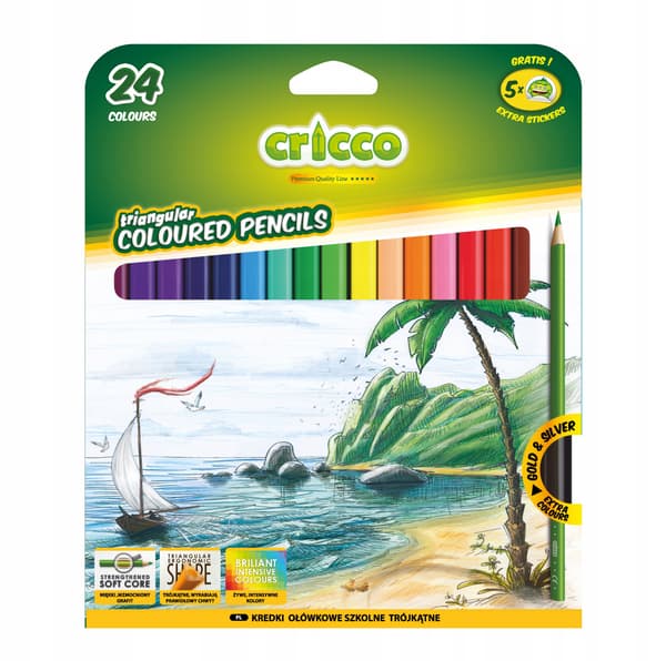 CRICCO TRIANGULÄRA KRITOR 24 FÄRGER A"6 5876