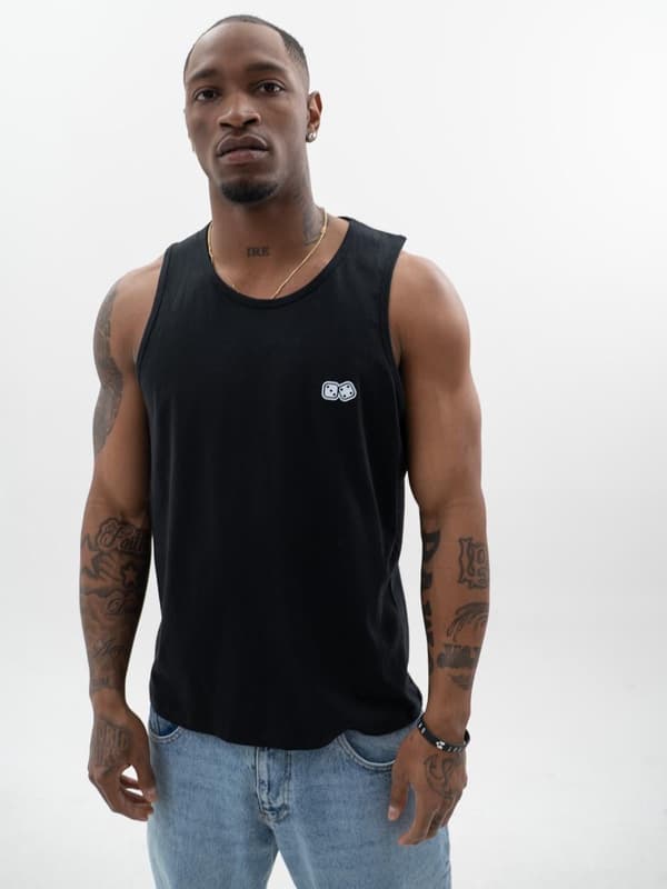 Herretanktop Sort Lucky Dice Small Dice 2XL