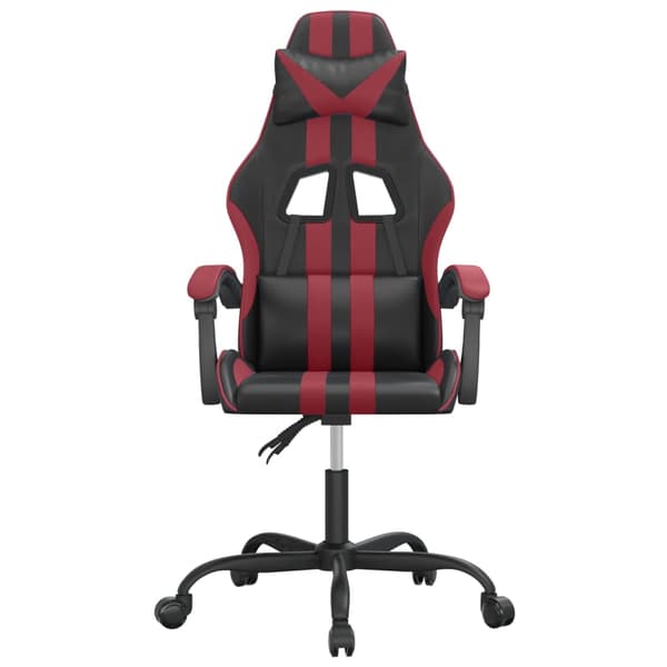 vidaXL gamingstol, sort og bordeaux, kunstlæder