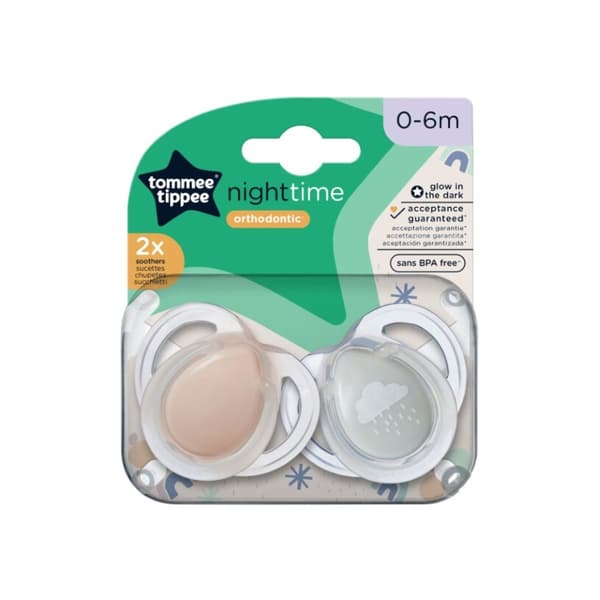 TOMMEE TIPPEE TTP43338095 NAT-sutter 0-6mdr. mix 2-pak