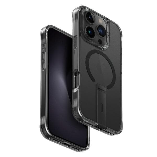 UNIQ cover Eleva med Vertica Stand iPhone 16 Pro 6,3" sort/kulstofsort