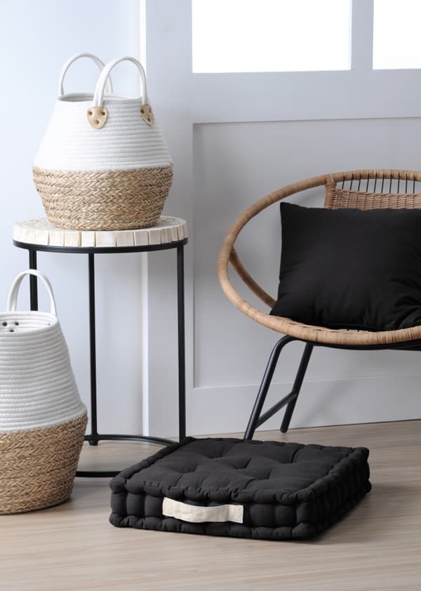 DUO lattiatyyny 45x45 vaaleanmusta