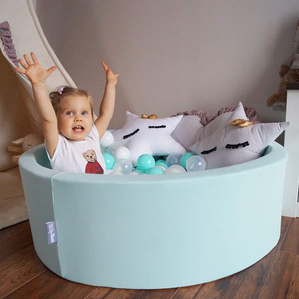 KiddyMoon plastikbolde 7 cm lilla 700 legetøjsbolde sæt