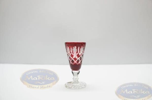 Ruby crystal vodkaglas 25 ml Krata Oliwka