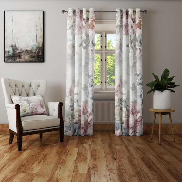 Gardin med snørehuller print 257
