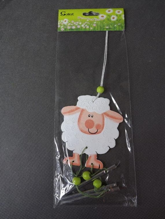 Lamm med klockor - Trähänge, Vitt