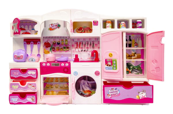 Stor dockskåpsmöbelset - rosa
