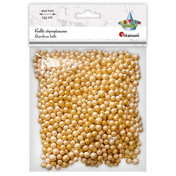 Styrofoamkugler 5/7mm 135 stk guld