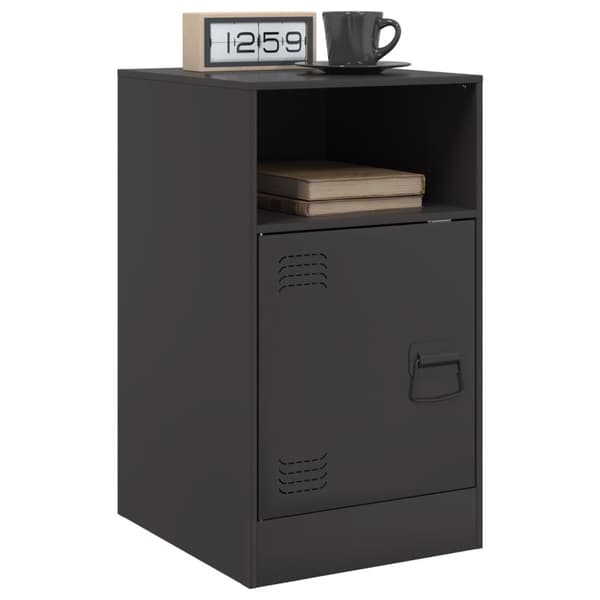vidaXL sengebord sort 34,5x39x62 cm stål
