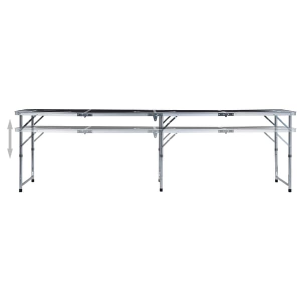 vidaXL foldbart ølpongbord med kopper og bolde 240 cm