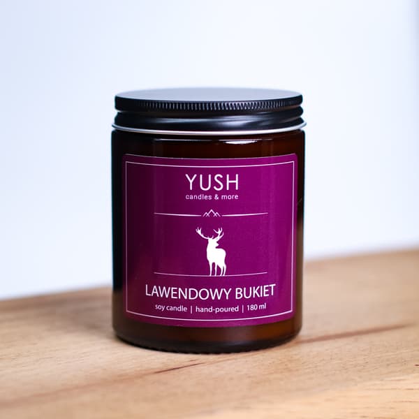Lavendelbuket - LAVENDEL SOJA LYS - YUSH - 180ml