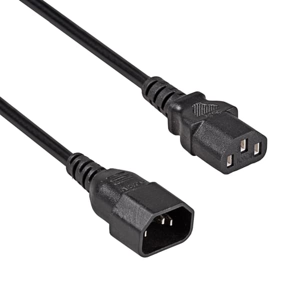 Strømforlængerkabel til PC-printer Akyga AK-PC-07C 3-benet IEC C13 C14-kabel 3m