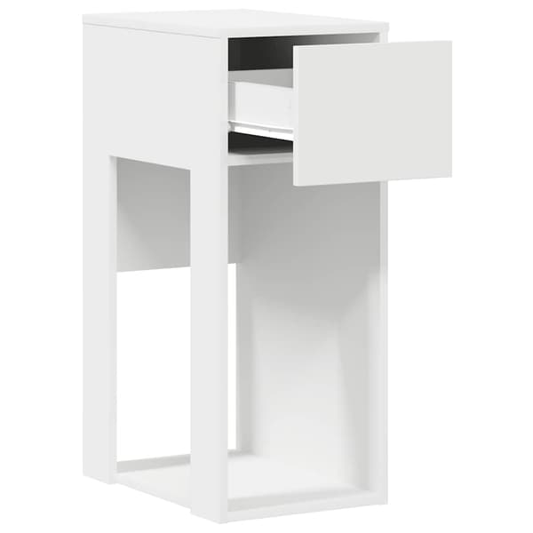 vidaXL computerstativ med skuffe hvid 30x44x74 cm