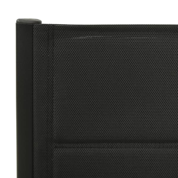 vidaXL foldbare havestole 2 stk. textilene og aluminium sort