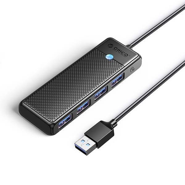 Hubb PAPW4A-C3 4x USB-A-splitter - svart