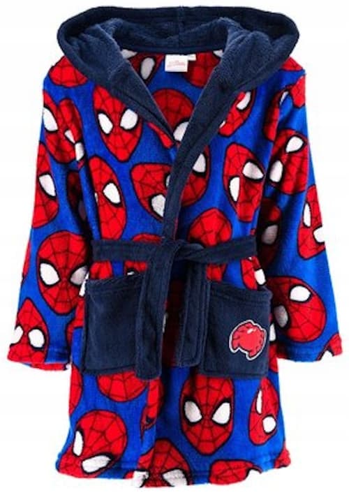 Spider-Man badekåbe blød blå 98