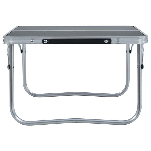 vidaXL foldbart campingbord grå aluminium 60 x 40 cm
