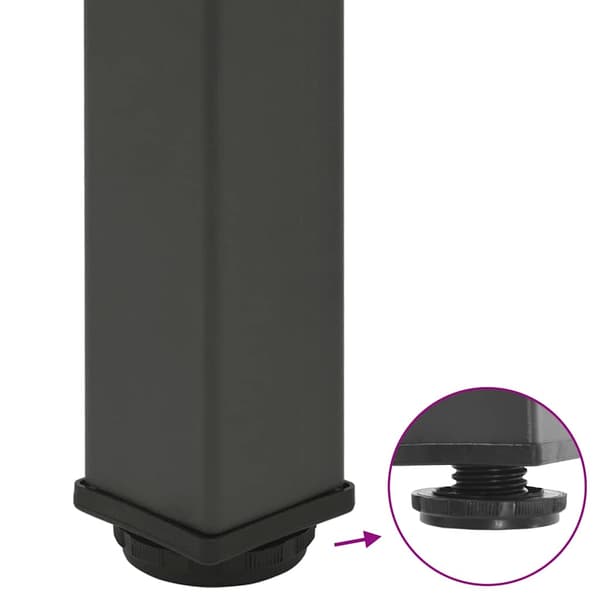 vidaXL Soffbordsben, 4 st, Antracit, 30-32 cm, Stål