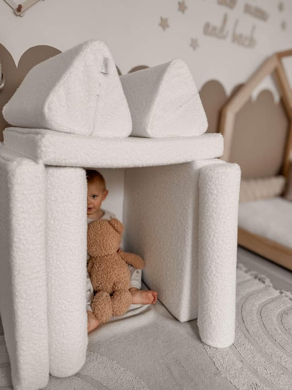 Lille hjul til Boucle sofa hvid