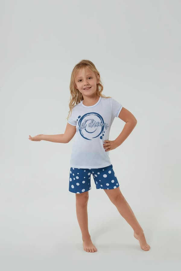 Raba flickpyjamas, kortärmad, korta byxor, 4 år