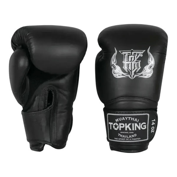 Top King Super Air Muay Thai Boksehandsker Sort 8OZ