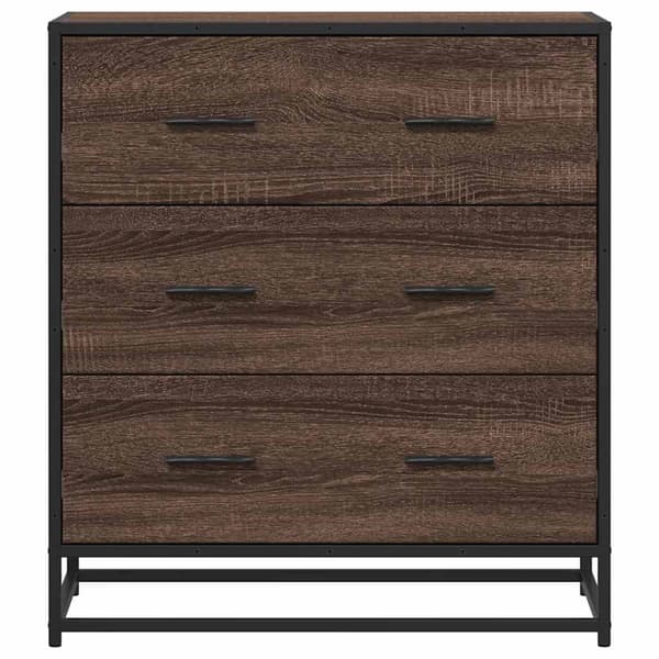 vidaXL skab brunt egetræ 68x35x76 cm træbaseret materiale