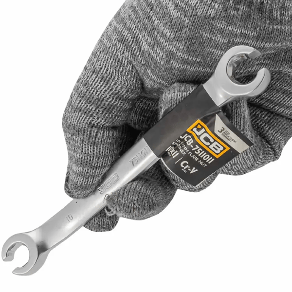 JCB SPLIT RINGNØGLE 10x11 mm 2-SIDET Cr-V 6-VINKEL