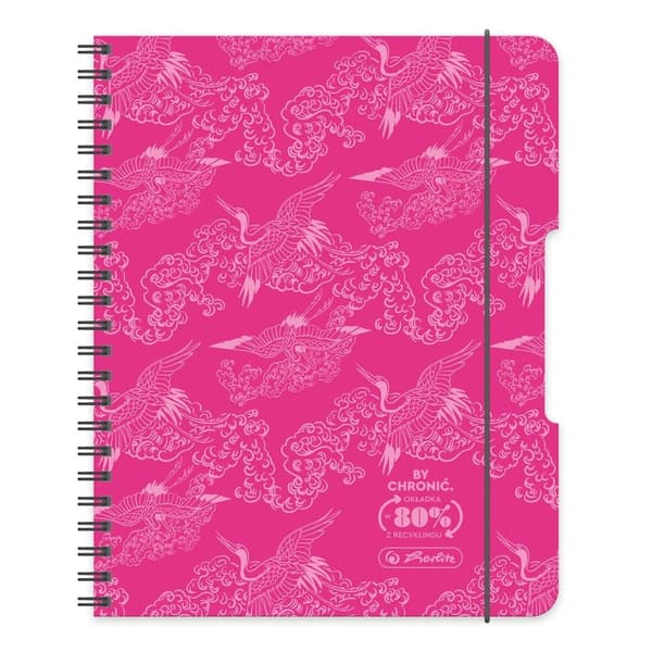 Spiralnotesbog A4/80K kvadreret pink (2 stk.)
