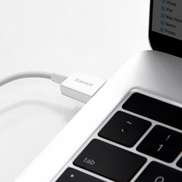 Superior-kabel USB iPhone Lightning 2.4A 2m Vit