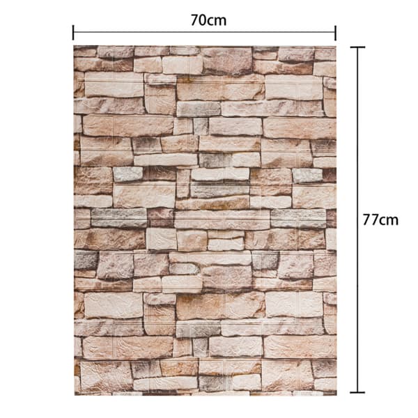 Dekorativa 3D-väggpaneler 70x77cm Beige
