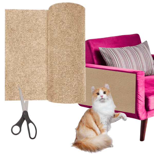 Raapimismatto kissoille, itseliimautuva raapimispuu, 100x40 CM, beige [M-DRAPAK2]