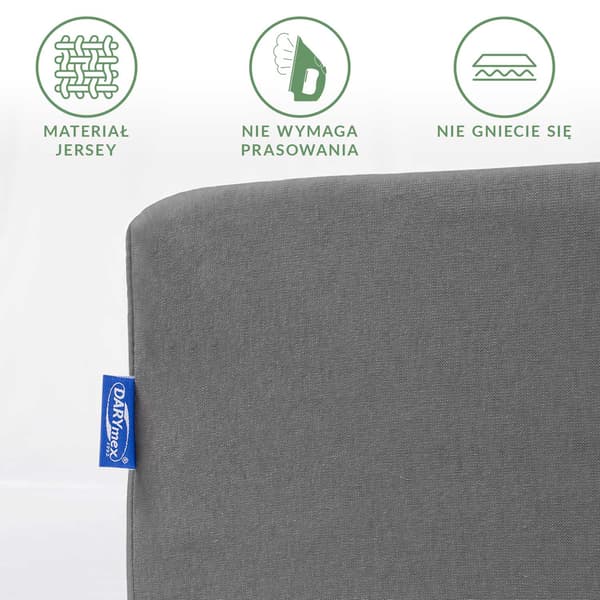 Stræklagen 200x220 elastisk JERSEY 100% BOMULD farve grå