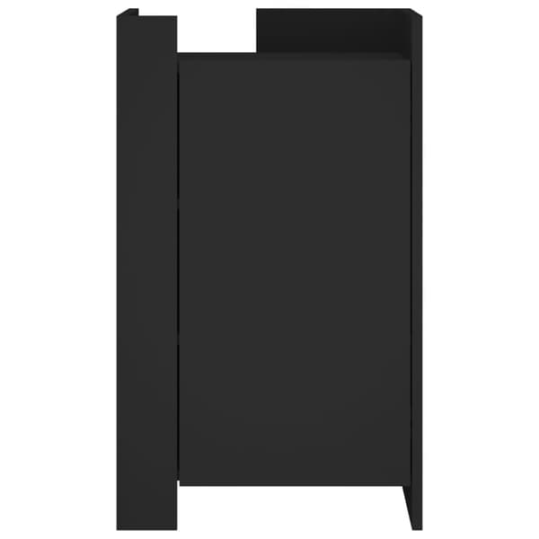 vidaXL skab, sort, 45x35x75 cm, træbaseret materiale