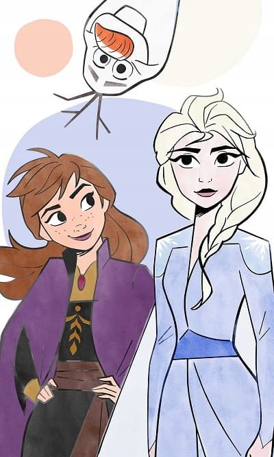 Frost Anna Elsa dagishandduk 30x50 cm blå