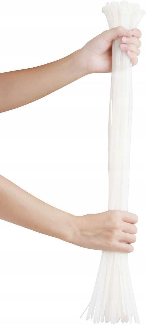 Nylon kabelbindere 45 cm hvide 100 stk.