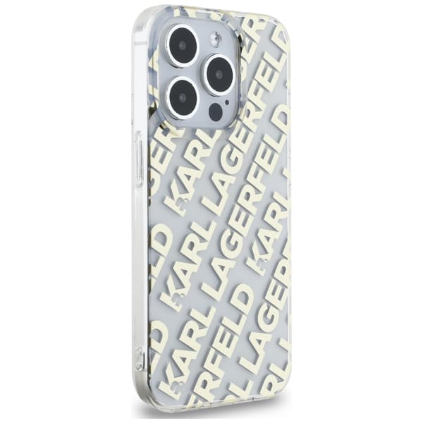 Karl Lagerfeld IML Fullover Logo-cover til iPhone 15 Pro Max, guld