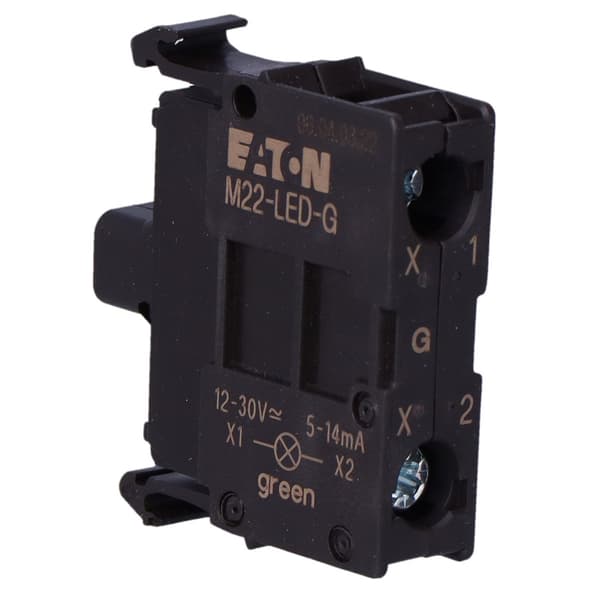 M22-LED-G fatning, grøn LED-diode, U=24V, frontmontering