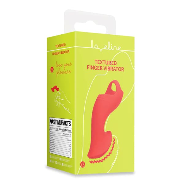 Texturerad fingervibrator - Soluppgångsröd