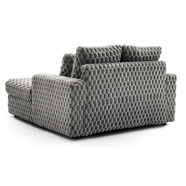 KOBEL Grå Plys Moderne Sofa Lounge Lænestol
