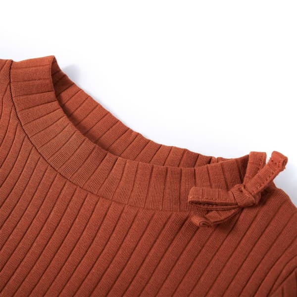 Børne langærmet T-shirt, cognac, 104