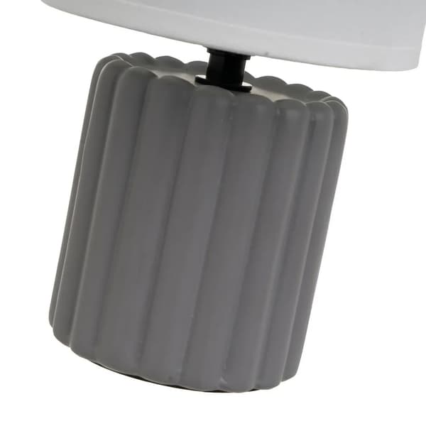 Golvlampa på keramisk bas, grå, 24 cm