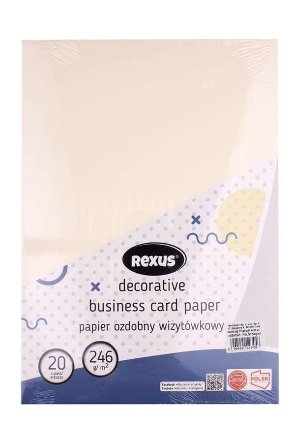 Käyntikorttipaperi A4/20 arkkia kermanväriset raidat