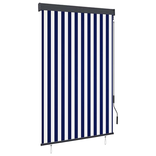 vidaXL Rullgardin, 120x250 cm, blå och vit