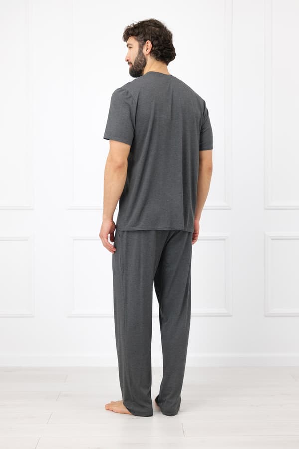 Chord herrpyjamas, kortärmade, långbyxor, S